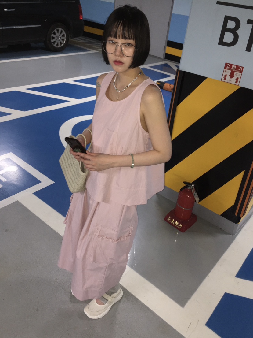 ARCHIVE-P韓國直郵㊣女裝新款真品時尚熱賣休閑吊帶背心口袋ARCHIVE-P吊帶/背心