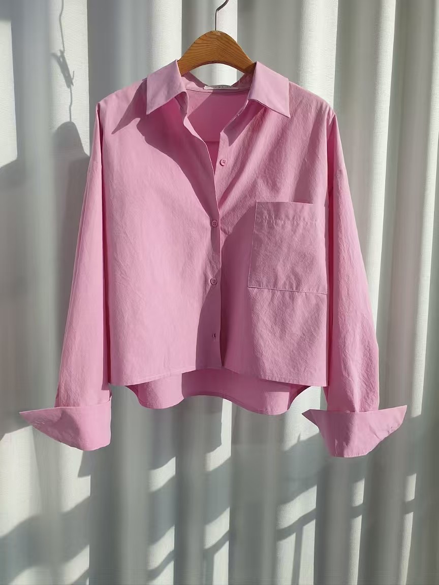 LUVLUV-럽럽-OT東大門㊣實拍女裝新品真品襯衫蕾絲衫口袋LUVLUV-럽럽-OT襯衫/蕾絲衫