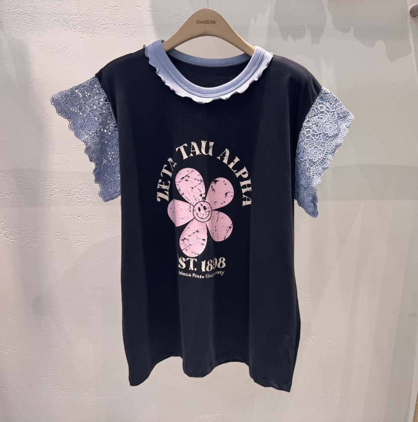 LOVABLE東大門㊣實拍女裝新款熱賣時尚休閑職業25春夏人氣T恤LOVABLET恤圖色3