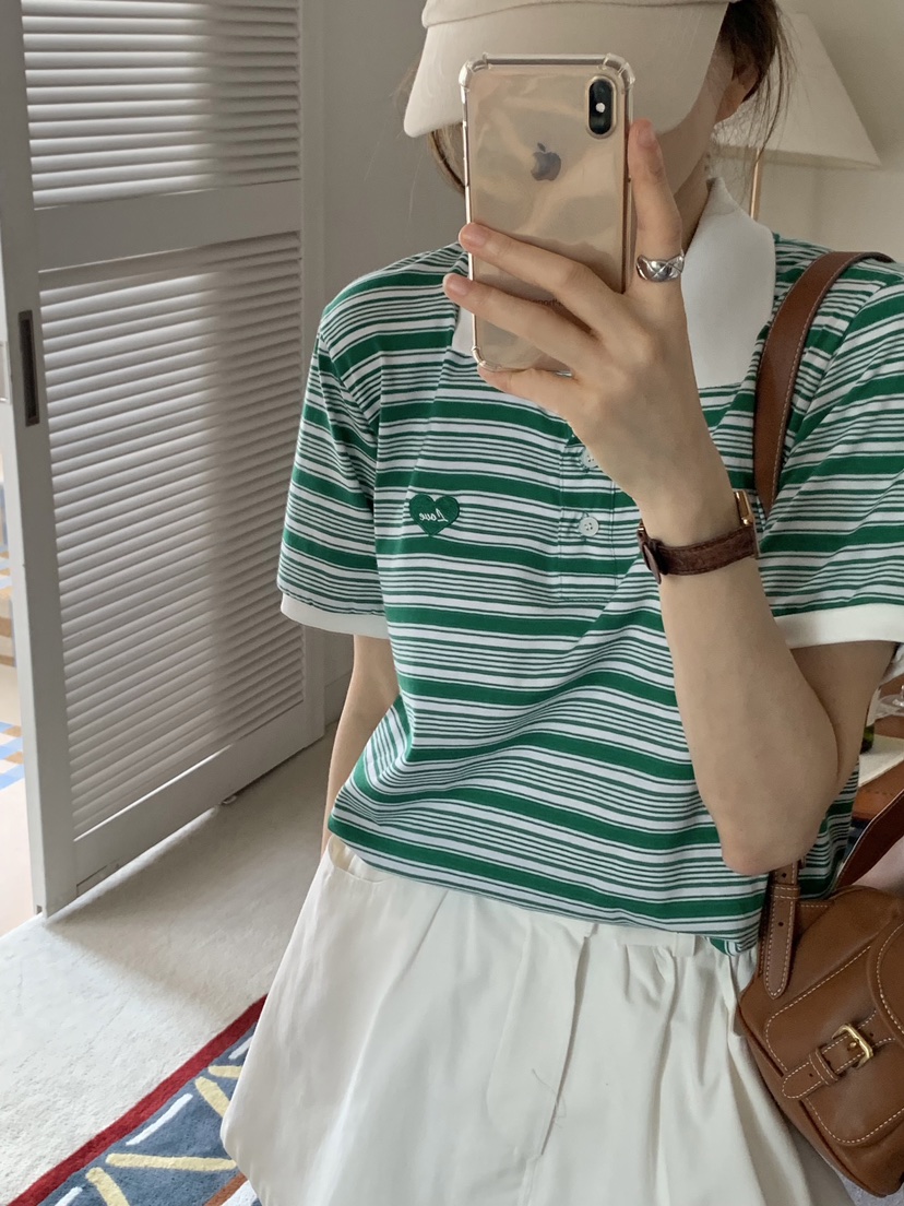 FORMSTUDIO韓國代購㊣女裝新款25春夏休閑人氣推薦熱賣職業T恤FORMSTUDIOT恤