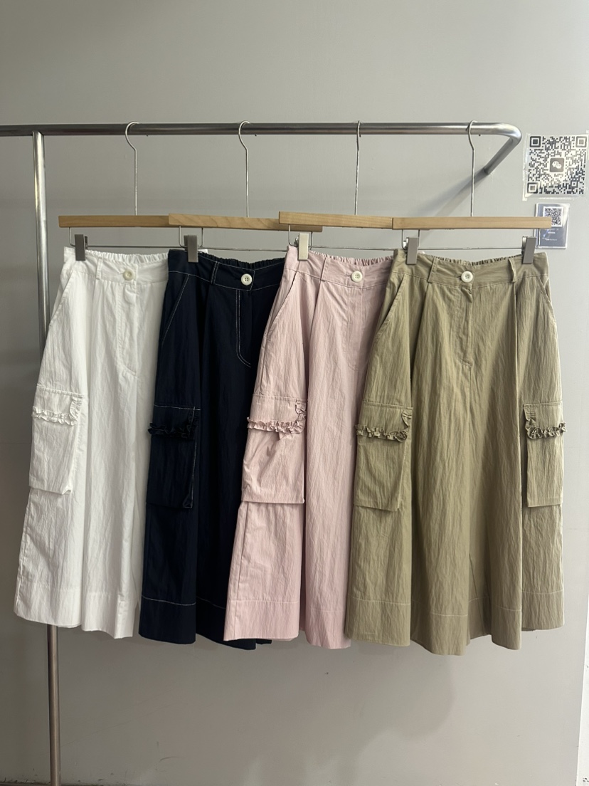 ARCHIVE-P東大門㊣代購女裝新款真品人氣休閑裙褲荷葉邊口袋ARCHIVE-P裙褲