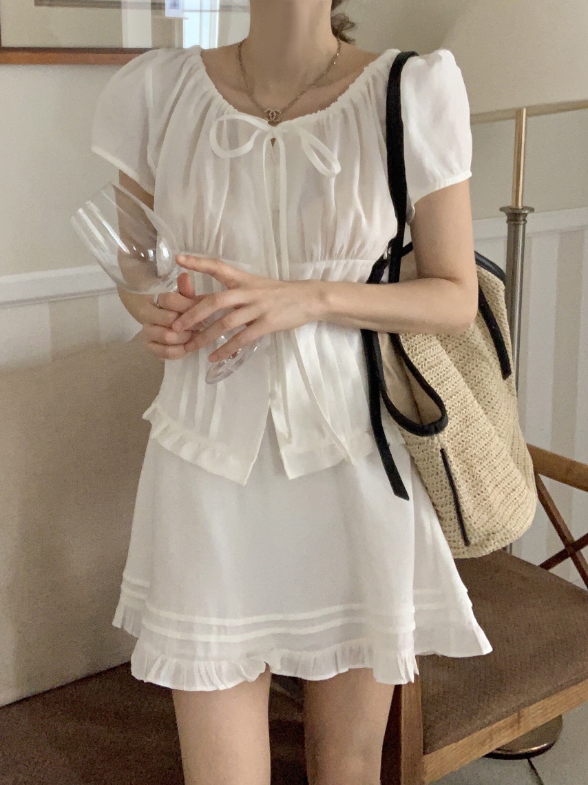 FORMSTUDIO韓國代購㊣女士新品人氣熱賣推薦襯衫蕾絲衫荷葉邊FORMSTUDIO襯衫/蕾絲衫
