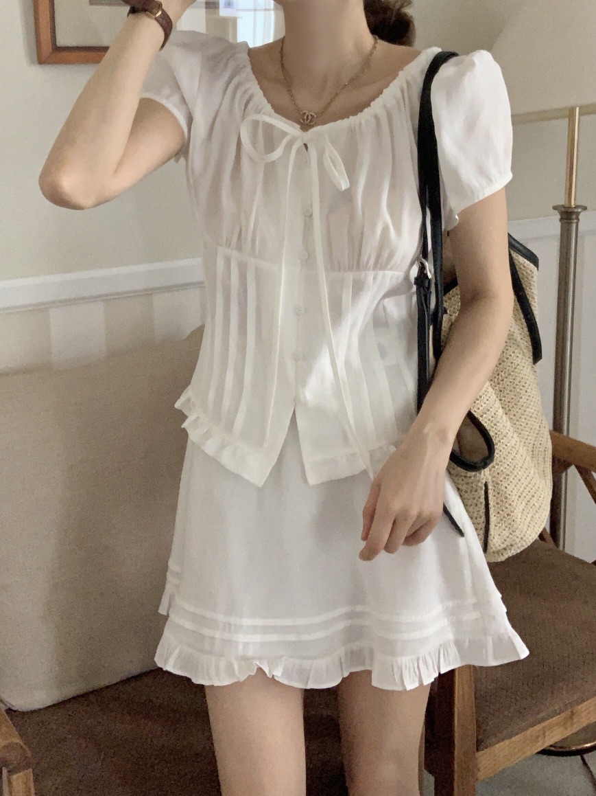 FORMSTUDIO韓國代購㊣女士新品人氣熱賣推薦襯衫蕾絲衫荷葉邊FORMSTUDIO襯衫/蕾絲衫