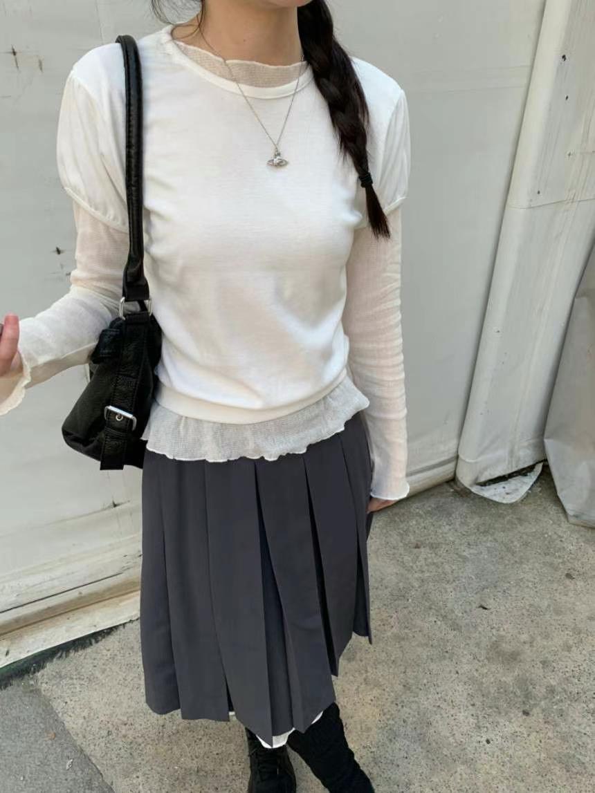 FOLDER韓國代購㊣女士新款推薦時尚25春夏休閑職業人氣熱賣T恤FOLDERT恤