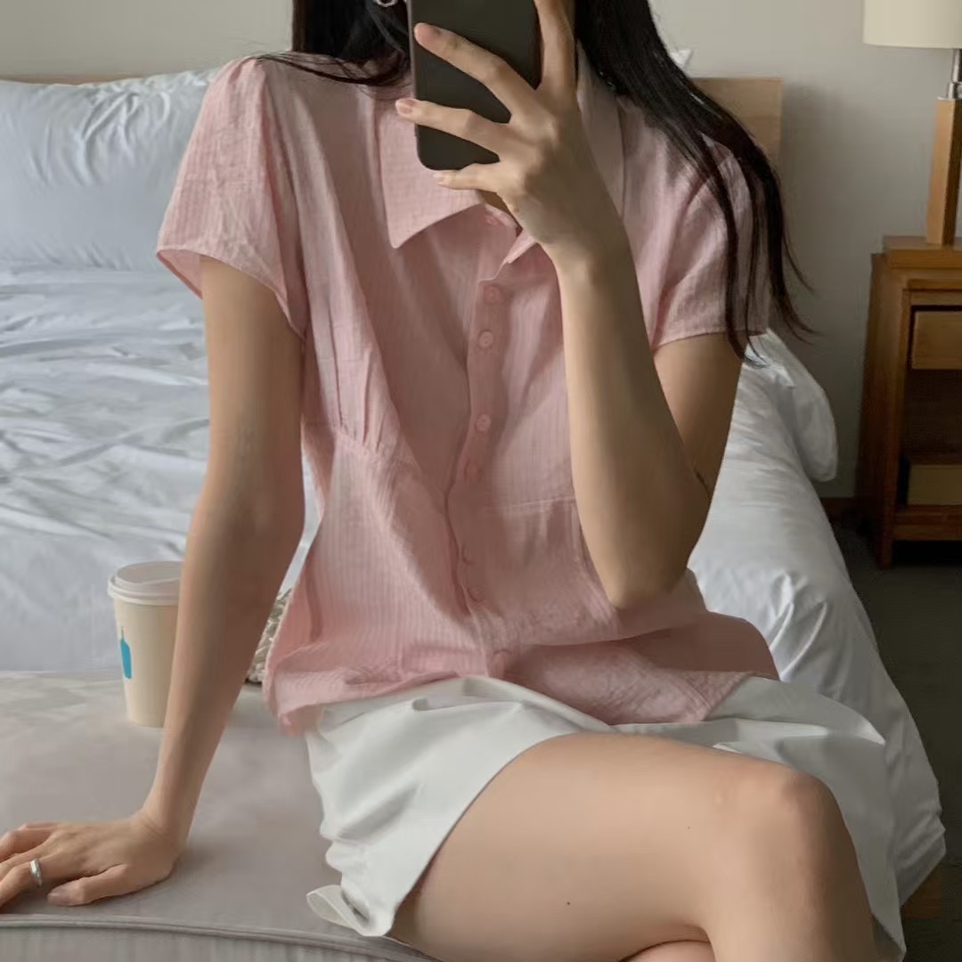 BREEZE-OT東大門㊣直郵女士新款25春夏推薦時尚襯衫蕾絲衫BREEZE-OT襯衫/蕾絲衫