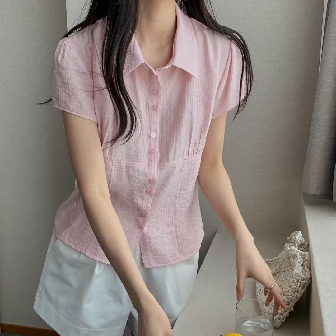 BREEZE-OT東大門㊣直郵女士新款25春夏推薦時尚襯衫蕾絲衫BREEZE-OT襯衫/蕾絲衫圖色2