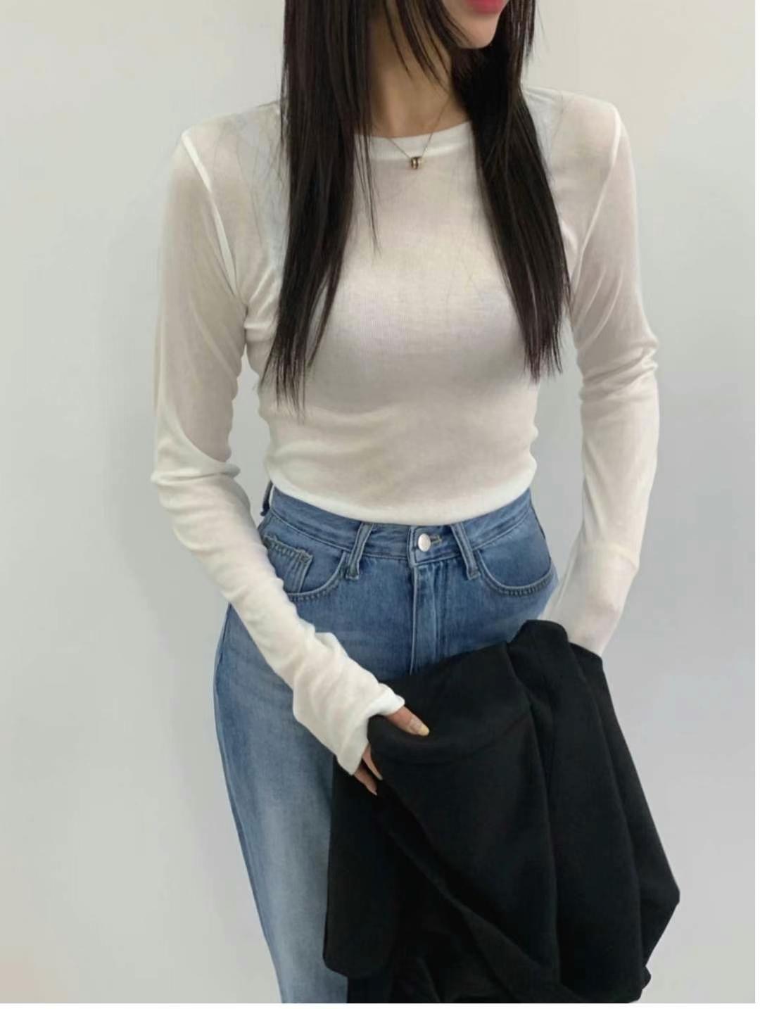 THEJUN東大門㊣直郵女士新品休閑人氣時尚熱賣真品職業長袖T恤THEJUN長袖T恤圖色4
