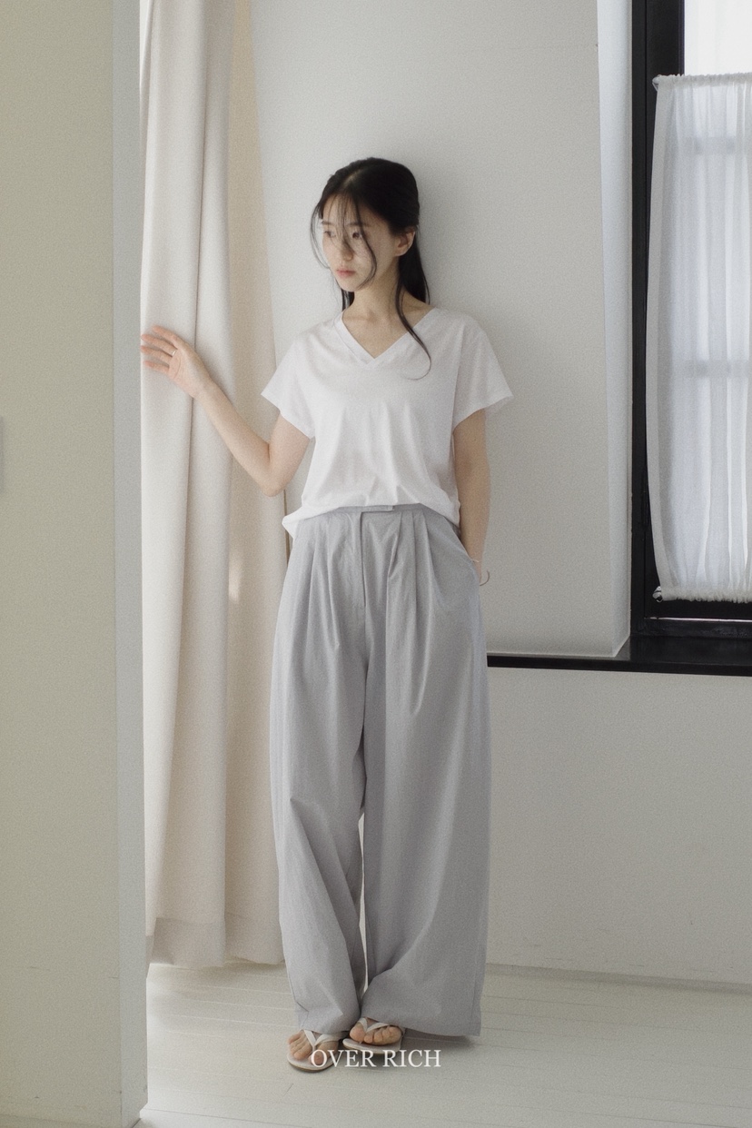 OVER RICH韓國代購㊣女裝新品25春夏人氣推薦職業休閑休閑褲OVER RICH休閑褲