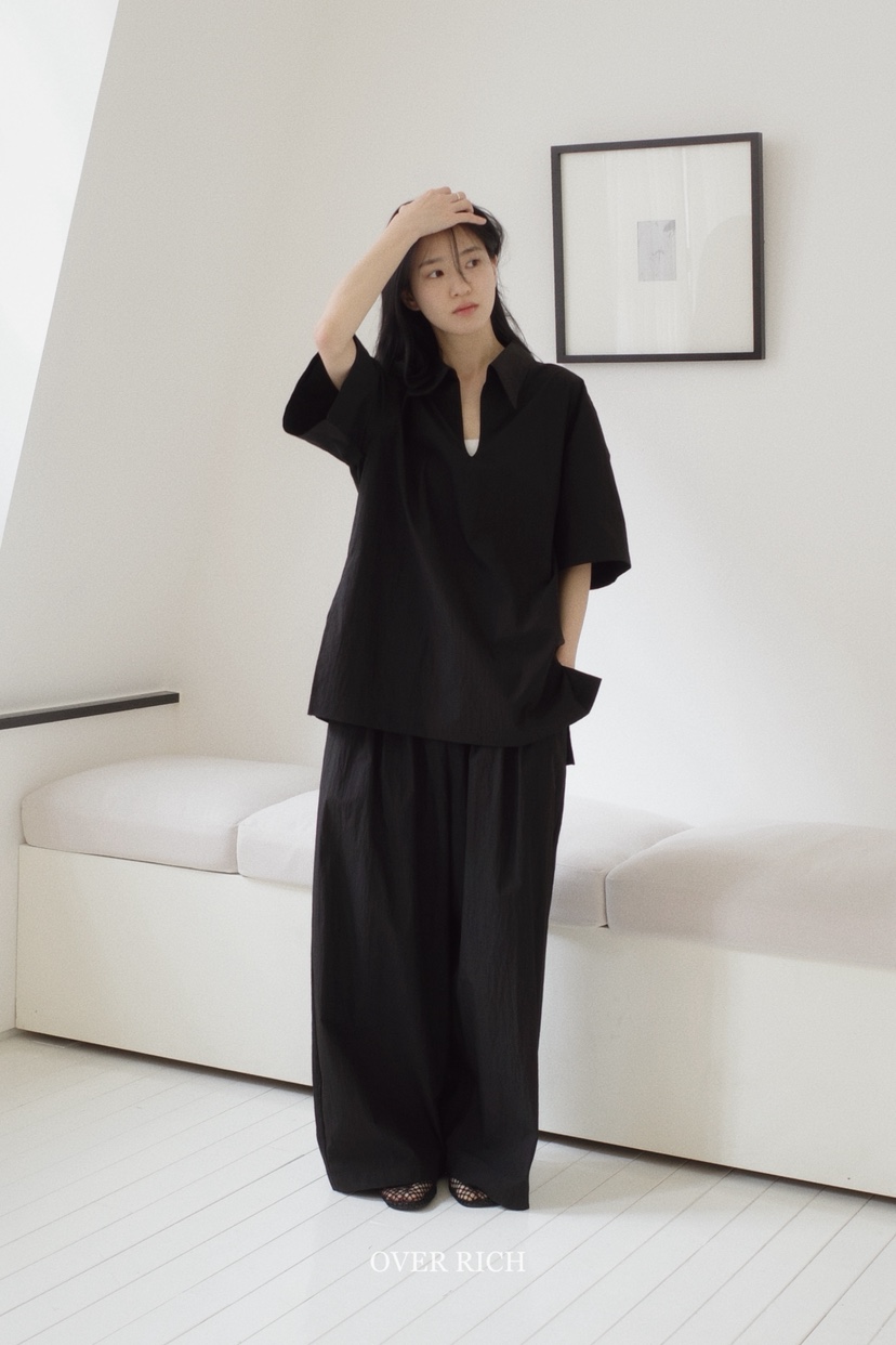 OVER RICH韓國代購㊣女裝新品25春夏人氣推薦職業休閑休閑褲OVER RICH休閑褲