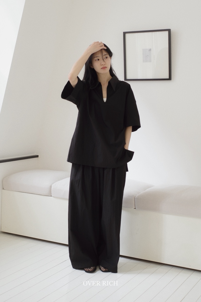 OVER RICH韓國代購㊣女裝新品25春夏人氣推薦職業休閑休閑褲OVER RICH休閑褲