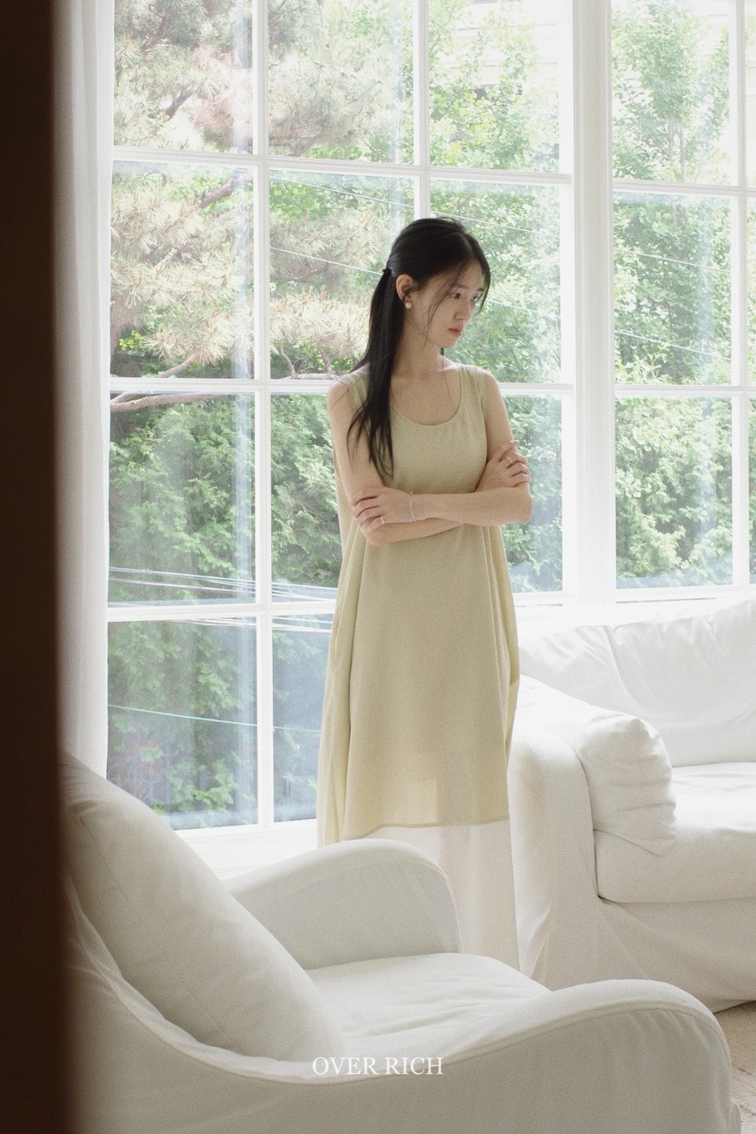 OVER RICH韓國直郵㊣女裝新品25春夏推薦休閑職業真品連衣裙OVER RICH連衣裙