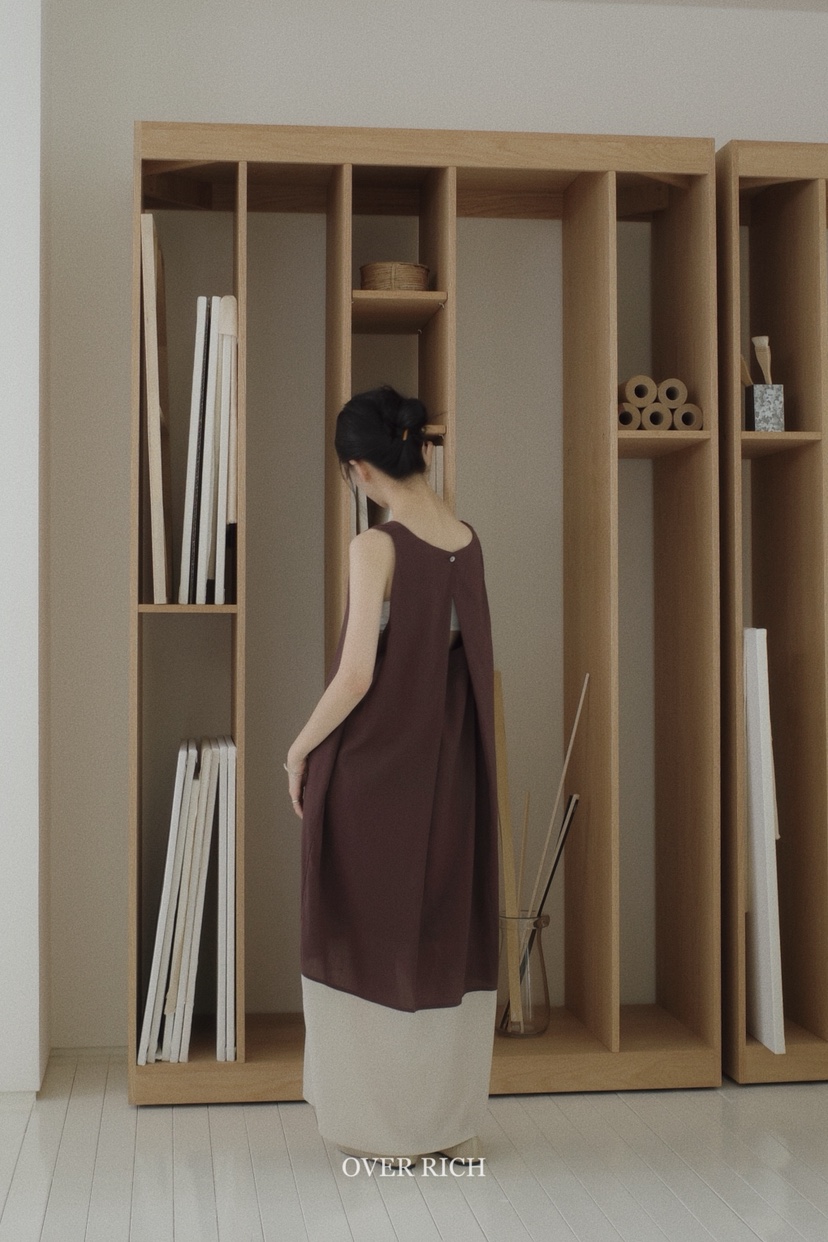 OVER RICH韓國直郵㊣女裝新品25春夏推薦休閑職業真品連衣裙OVER RICH連衣裙