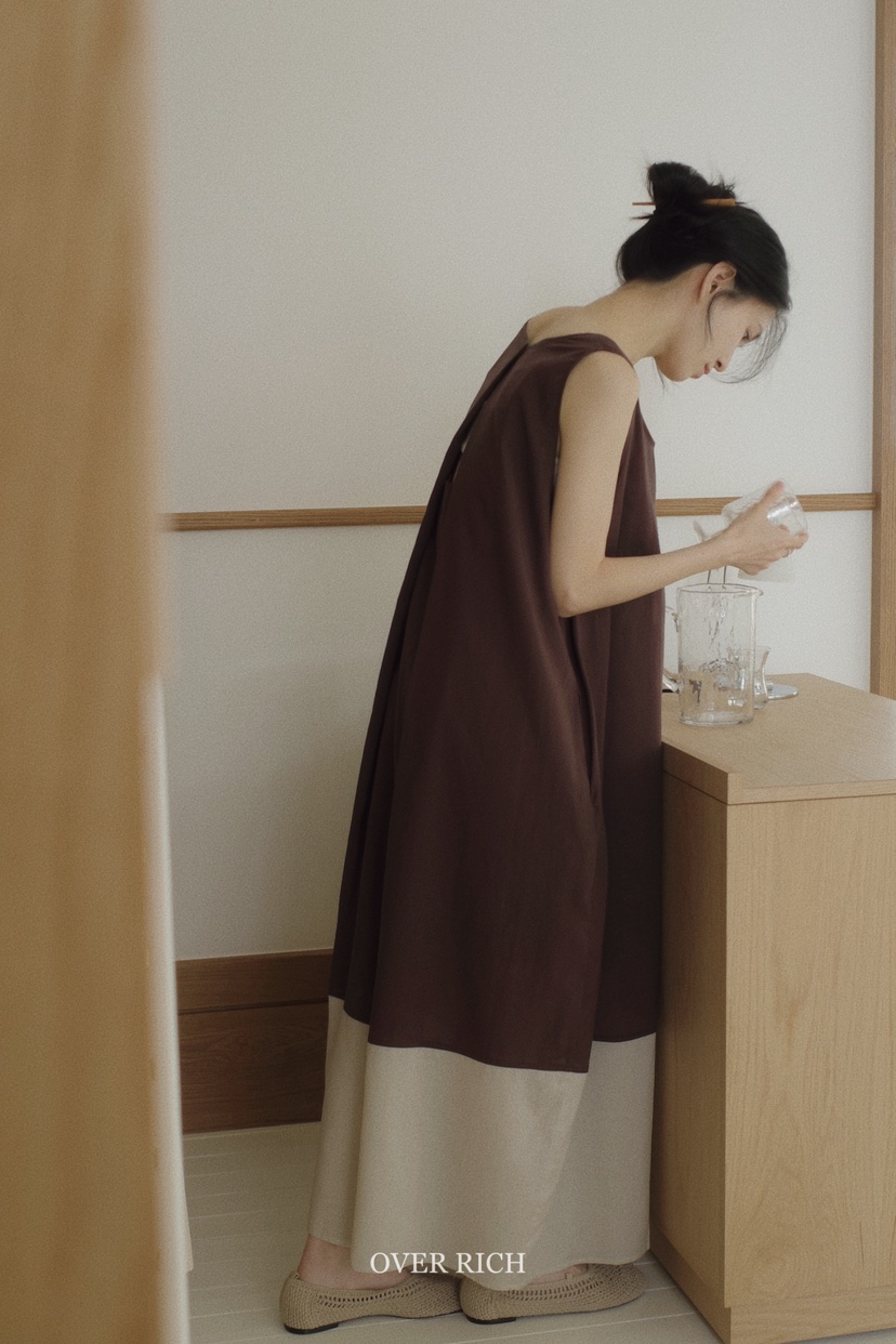 OVER RICH韓國直郵㊣女裝新品25春夏推薦休閑職業真品連衣裙OVER RICH連衣裙