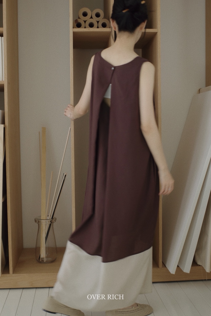 OVER RICH韓國直郵㊣女裝新品25春夏推薦休閑職業真品連衣裙OVER RICH連衣裙