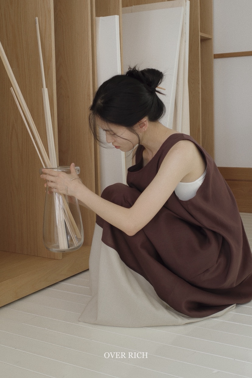 OVER RICH韓國直郵㊣女裝新品25春夏推薦休閑職業真品連衣裙OVER RICH連衣裙