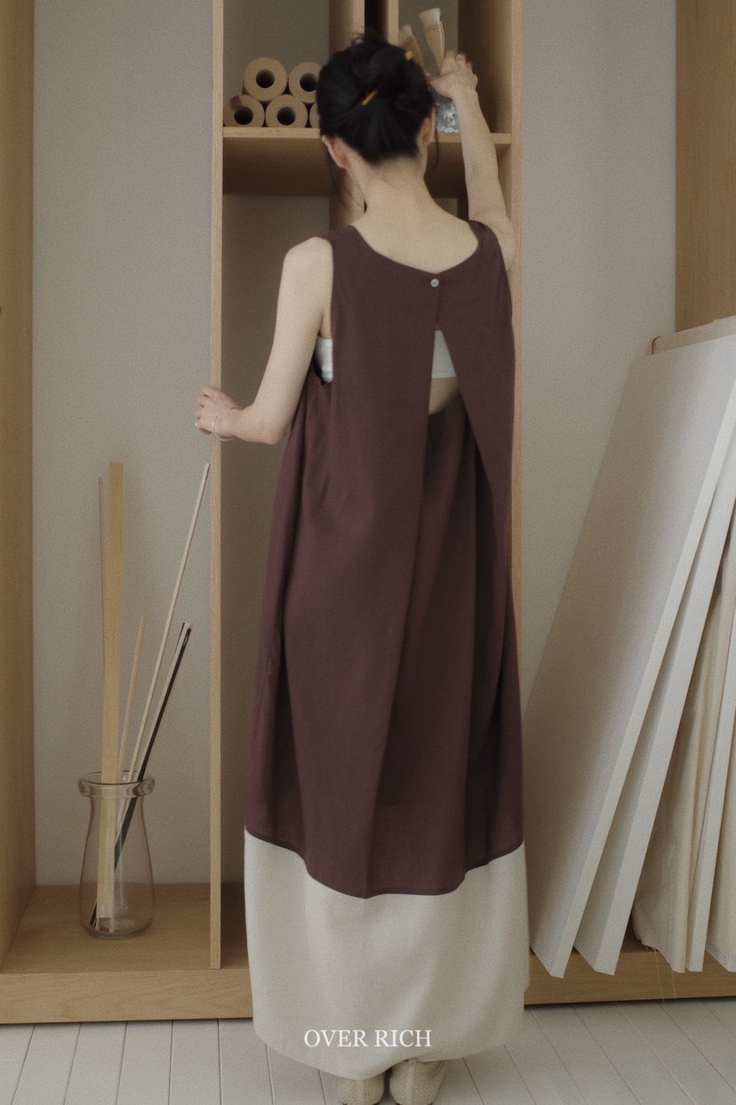 OVER RICH韓國直郵㊣女裝新品25春夏推薦休閑職業真品連衣裙OVER RICH連衣裙