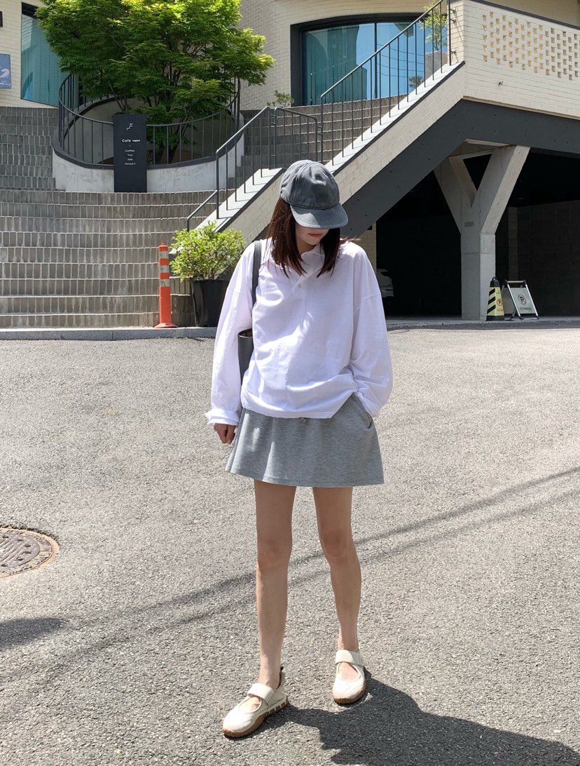 COURGETTE韓國代購㊣女裝新品時尚休閑25春夏推薦熱賣長袖T恤COURGETTE長袖T恤