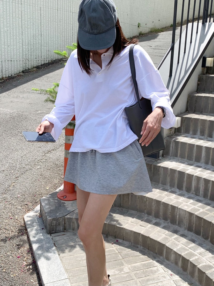 COURGETTE韓國代購㊣女裝新品時尚休閑25春夏推薦熱賣長袖T恤COURGETTE長袖T恤