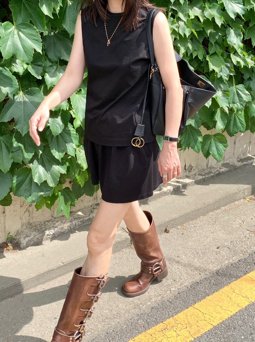 COURGETTE東大門㊣代購女裝新品職業25春夏休閑真品人氣短裙COURGETTE短裙