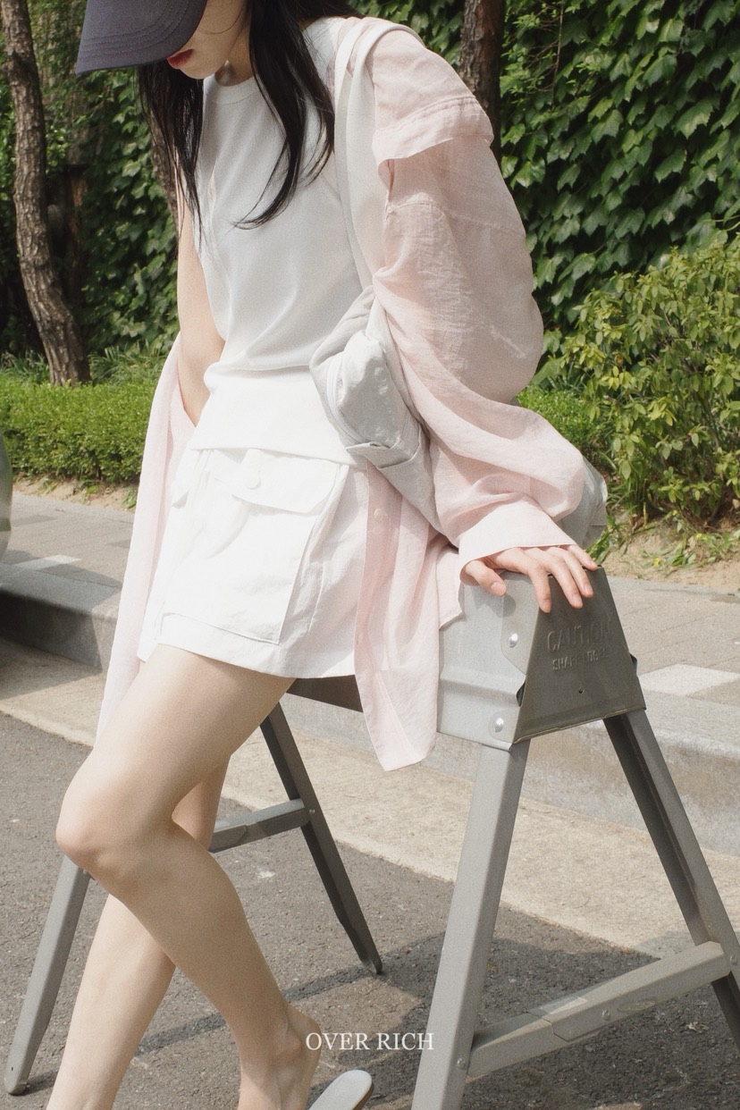 OVER RICH東大門㊣代購女裝新品熱賣人氣25春夏短褲兩個口袋OVER RICH短褲
