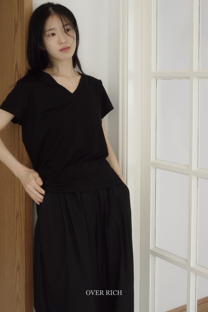 OVER RICH東大門㊣代購女裝新品熱賣人氣推薦25春夏T恤天絲OVER RICHT恤