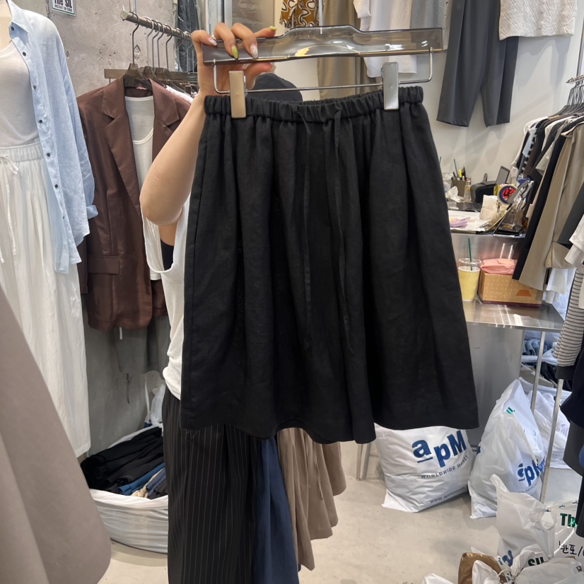 THE SIL東大門㊣直郵女士新款真品人氣休閑熱賣職業短褲亞麻THE SIL/1 2ILLY短褲圖色3