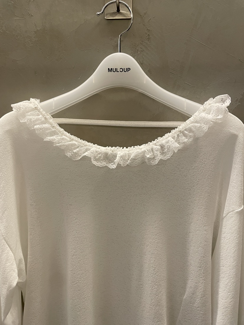 MULCUP韓國代購㊣女裝新品25春夏時尚職業真品熱賣長袖T恤透視MULCUP長袖T恤
