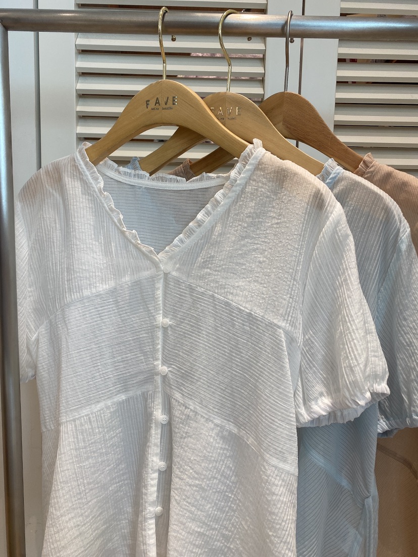 FAVE-L韓國代購㊣女裝新品人氣25春夏休閑時尚熱賣襯衫蕾絲衫FAVE-L襯衫/蕾絲衫