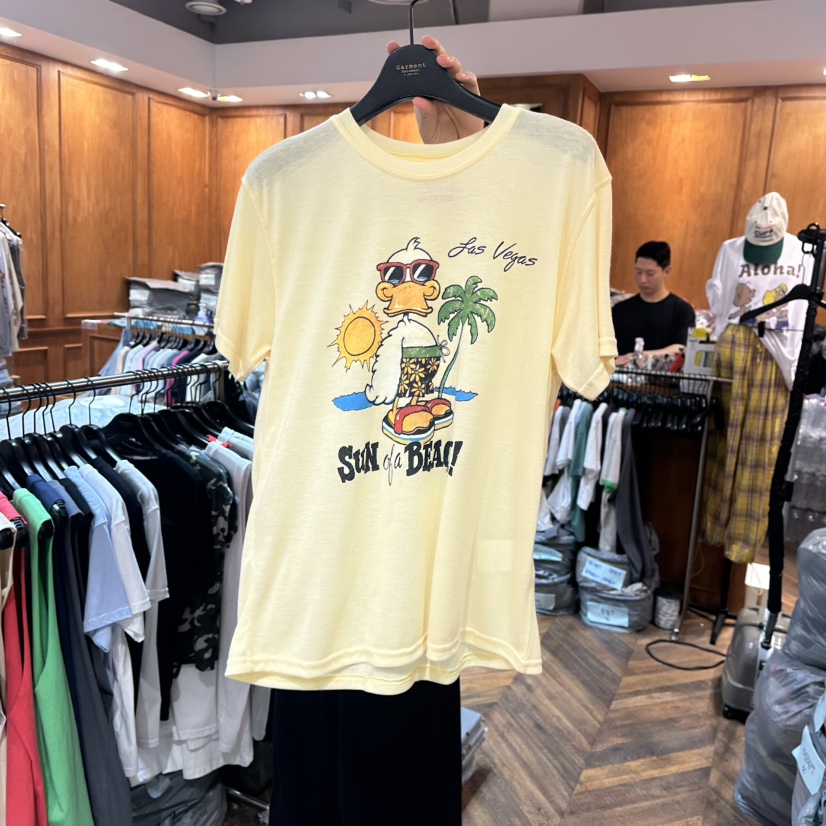 GARMENT-P韓國代購㊣女士新款時尚人氣25春夏真品職業熱賣T恤GARMENTT恤圖色2