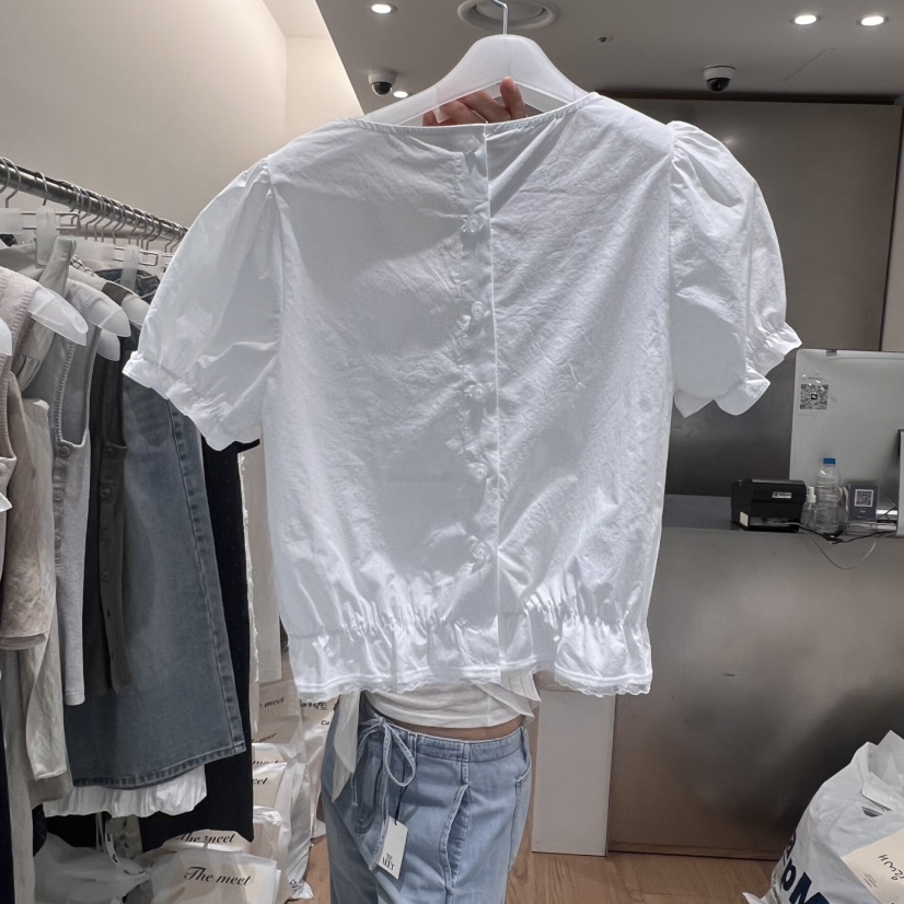 MEET ME韓國代購㊣女裝新款休閑真品熱賣人氣職業襯衫蕾絲衫MEET ME襯衫/蕾絲衫