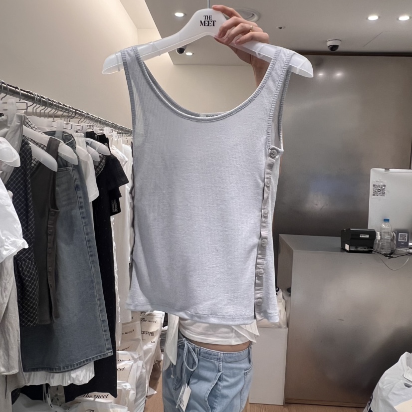MEET ME韓國直郵㊣女裝新品時尚25春夏休閑真品職業吊帶背心MEET ME吊帶/背心
