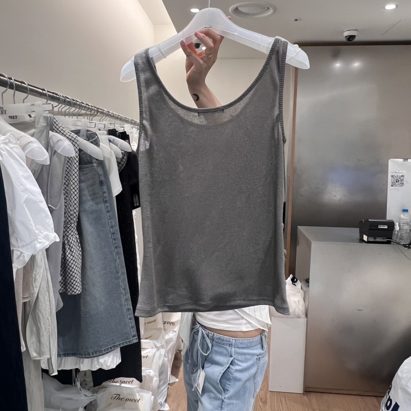 MEET ME韓國直郵㊣女裝新品時尚25春夏休閑真品職業吊帶背心MEET ME吊帶/背心