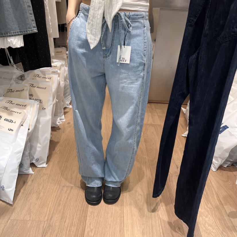 MEET ME韓國直郵㊣女裝新品25春夏熱賣時尚推薦職業牛仔褲MEET ME牛仔褲