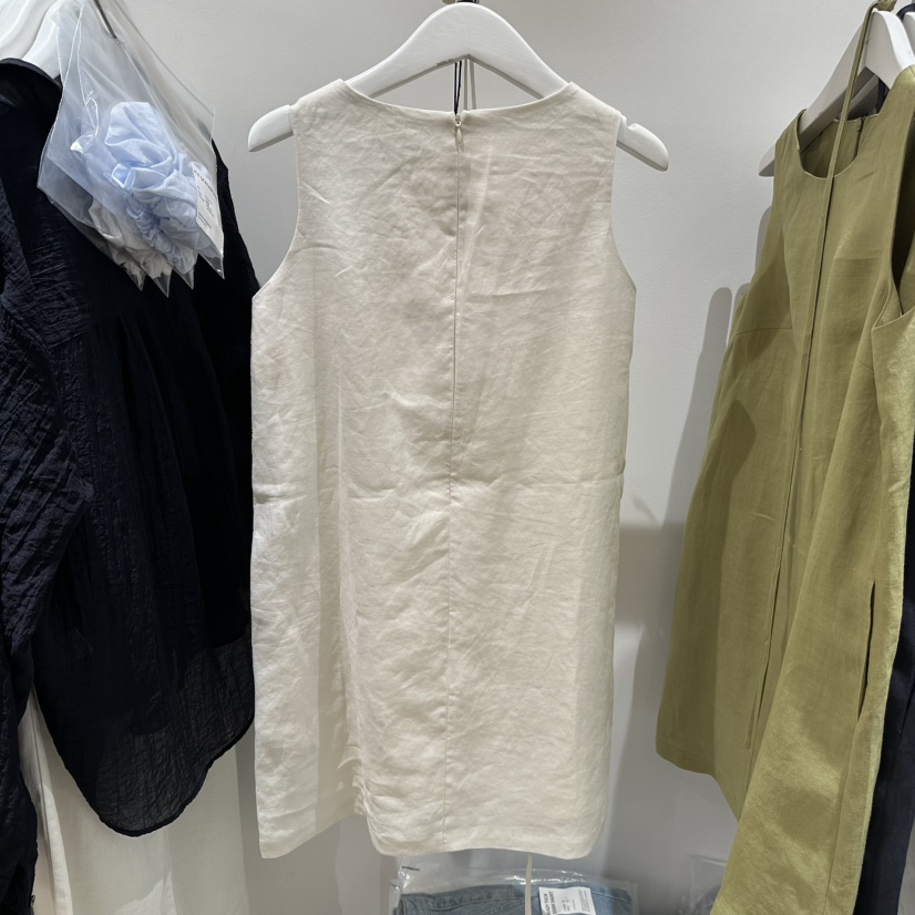 HELVETICA東大門㊣直郵女裝新品真品推薦休閑連衣裙含腰繩亞麻HELVETICA連衣裙