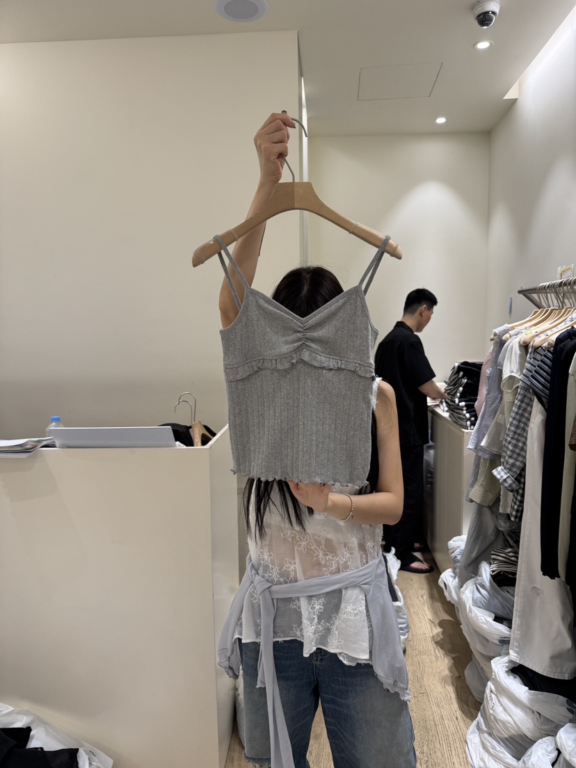 FLOWER-L東大門㊣代購女士新款休閑熱賣時尚職業真品吊帶背心FLOWER吊帶/背心圖色2