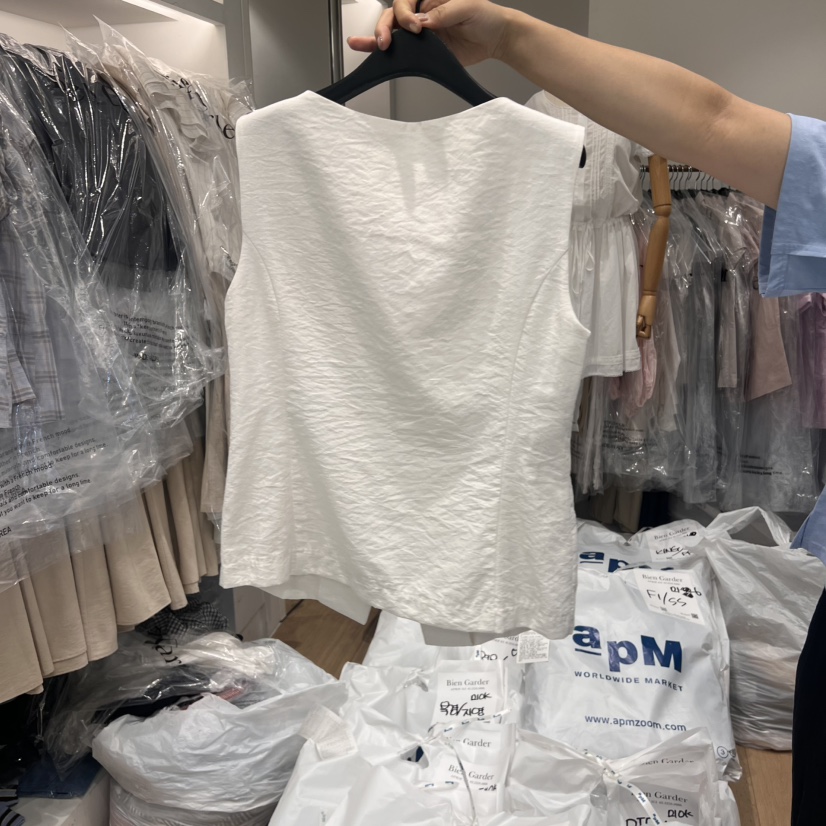 BIEN GARDER韓國代購㊣女裝新品休閑時尚25春夏職業推薦馬甲BIEN GARDER馬甲