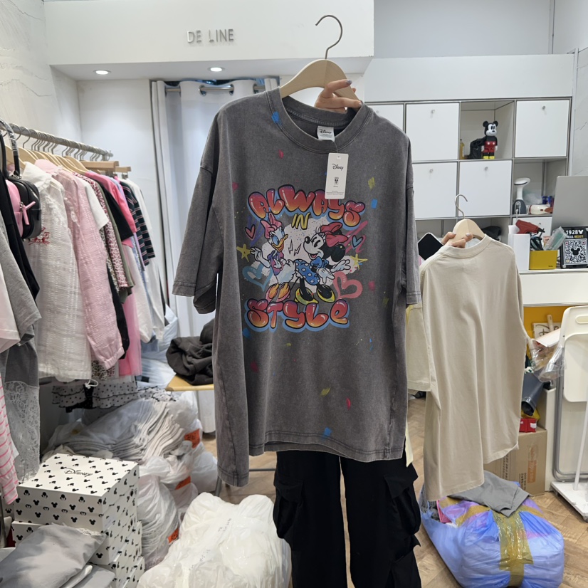 DE LINE東大門㊣直郵女士新品人氣休閑熱賣時尚25春夏真品T恤DE LINET恤圖色2
