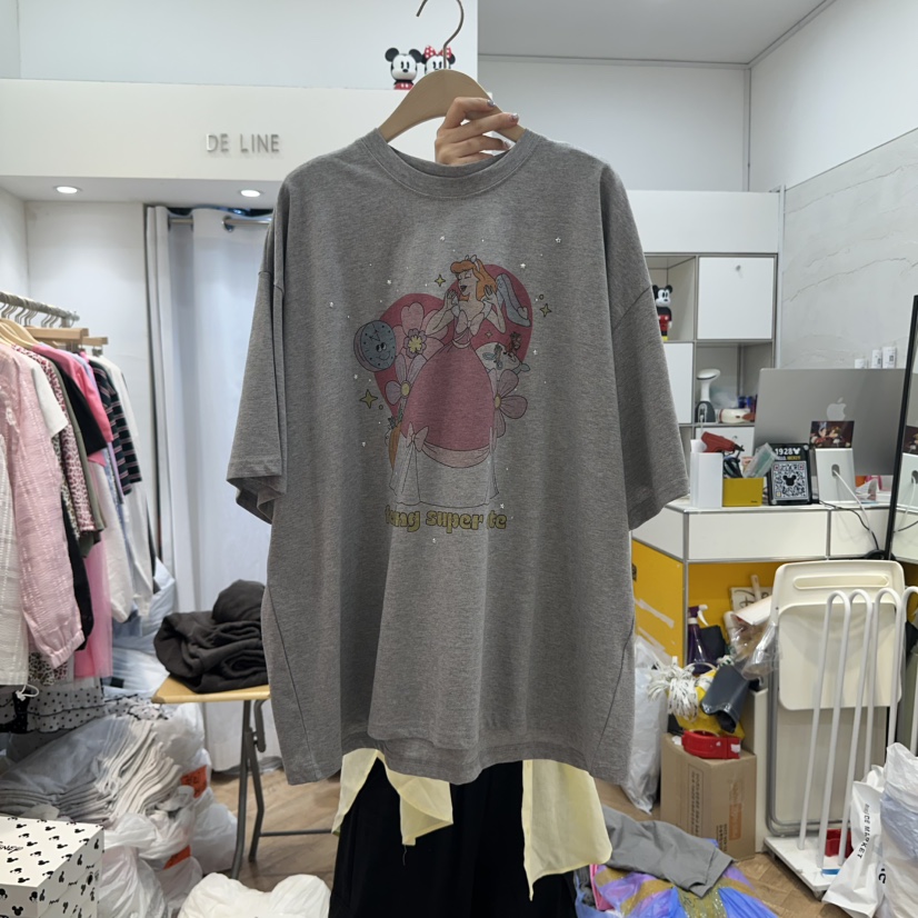 DE LINE韓國直郵㊣女裝新品真品休閑職業熱賣人氣時尚推薦T恤DE LINET恤圖色2