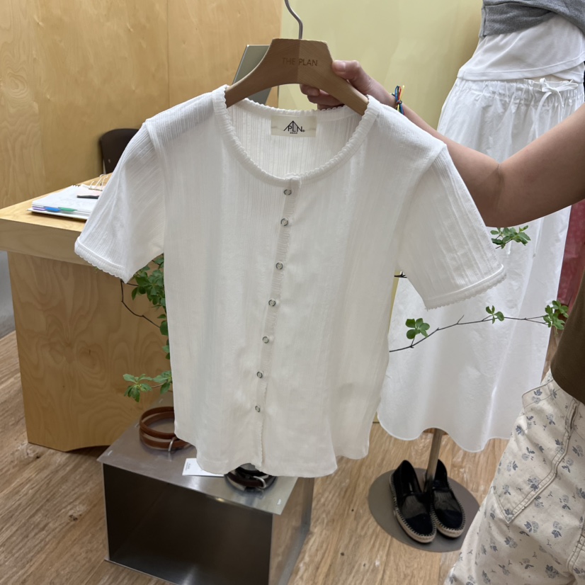 THEPLAN韓國直郵㊣女士新款推薦人氣休閑熱賣時尚25春夏T恤開衫THE PLANT恤圖色3