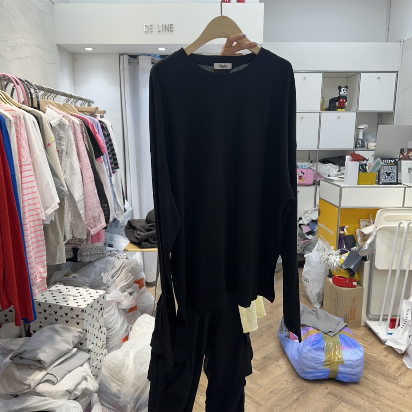 DE LINE韓國直郵㊣女士新品真品時尚25春夏職業人氣長袖T恤DE LINE長袖T恤圖色4