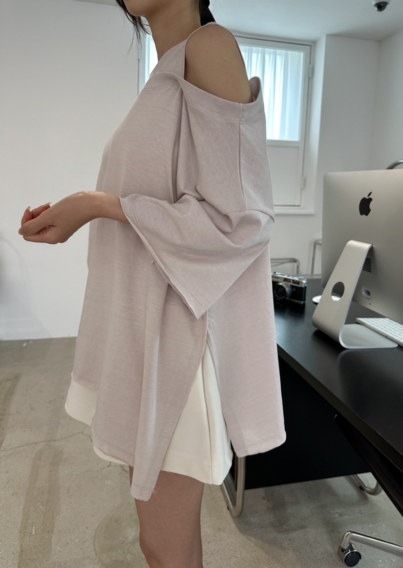 CLASSY-O韓國代購㊣女裝新品25春夏真品人氣長袖T恤修身鏤空CLASSY-O長袖T恤