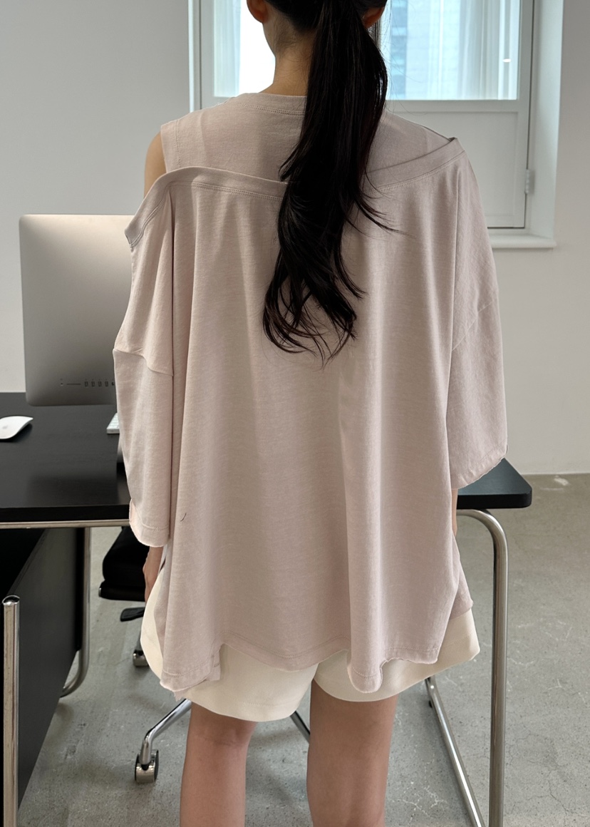 CLASSY-O韓國代購㊣女裝新品25春夏真品人氣長袖T恤修身鏤空CLASSY-O長袖T恤