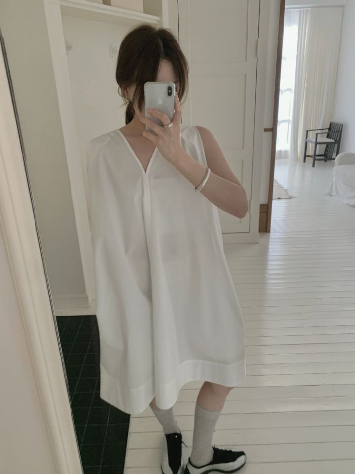 MARE韓國代購㊣女裝新款真品推薦熱賣時尚職業25春夏連衣裙V領MARE連衣裙