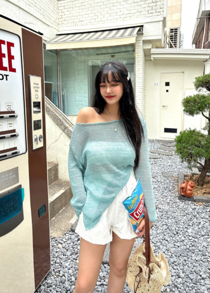mars韓國直郵㊣女裝新品人氣熱賣休閑真品職業推薦25春夏針織衫mars針織衫