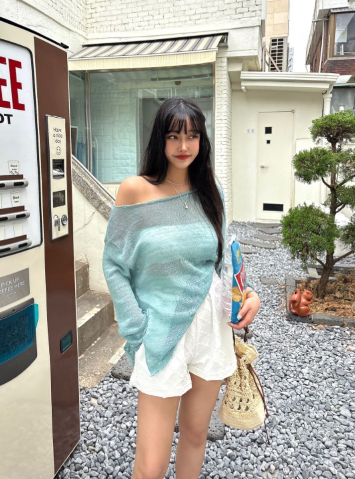 mars韓國直郵㊣女裝新品人氣熱賣休閑真品職業推薦25春夏針織衫mars針織衫