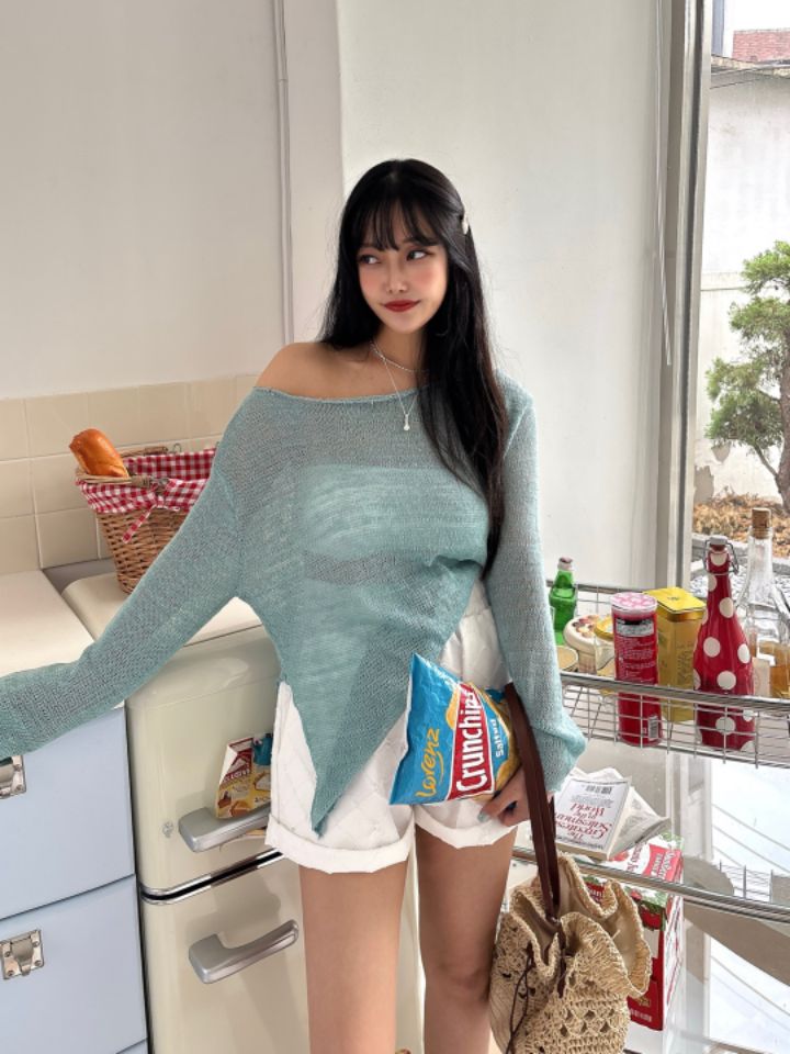 mars韓國直郵㊣女裝新品人氣熱賣休閑真品職業推薦25春夏針織衫mars針織衫圖色3