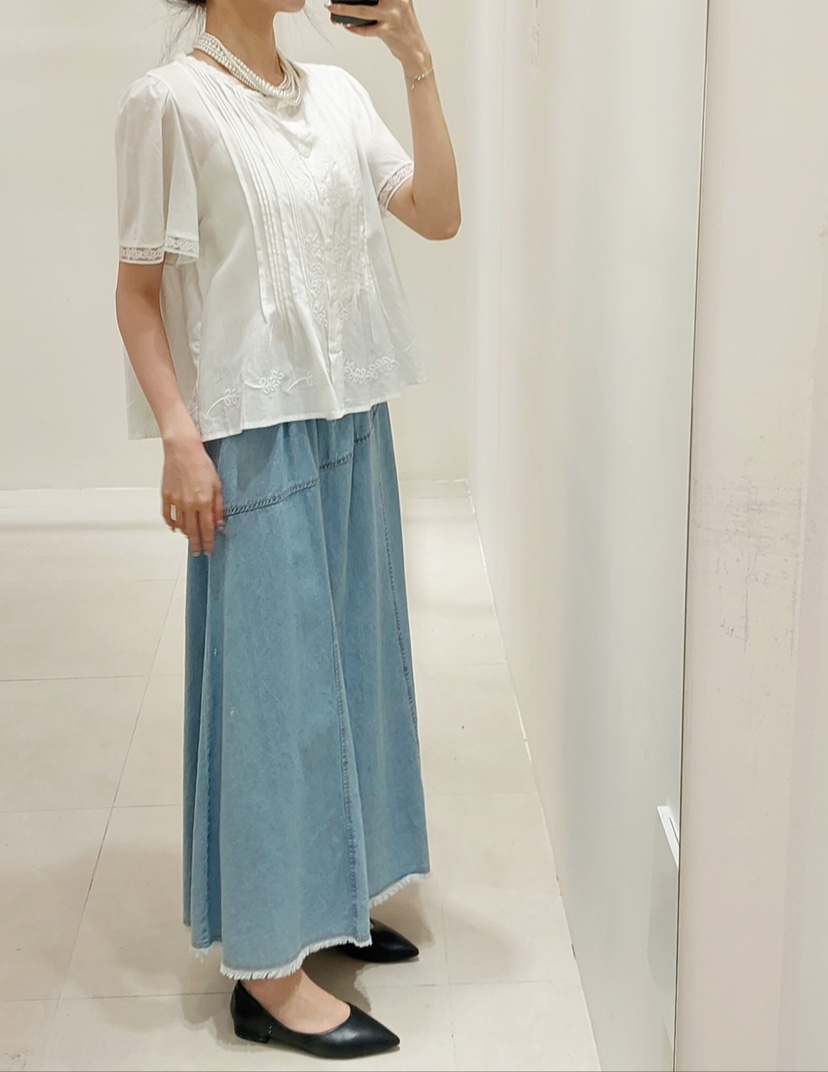 CORAL東大門㊣直郵女裝新品職業人氣熱賣推薦真品25春夏長裙雙面CORAL長裙