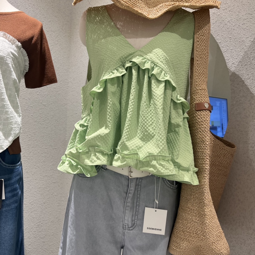 SSEMIENNE韓國代購㊣女士新款人氣職業熱賣時尚真品吊帶背心SSEMIENNE吊帶/背心圖色2