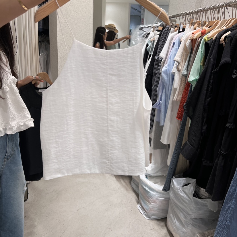 SSEMIENNE韓國直郵㊣女裝新品時尚人氣休閑25春夏熱賣吊帶背心SSEMIENNE吊帶/背心圖色2
