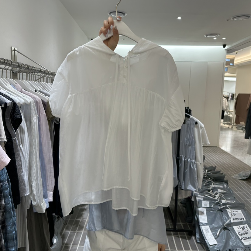 VIVE東大門㊣直郵女士新品人氣推薦真品休閑襯衫蕾絲衫連帽衫VIVE襯衫/蕾絲衫圖色3